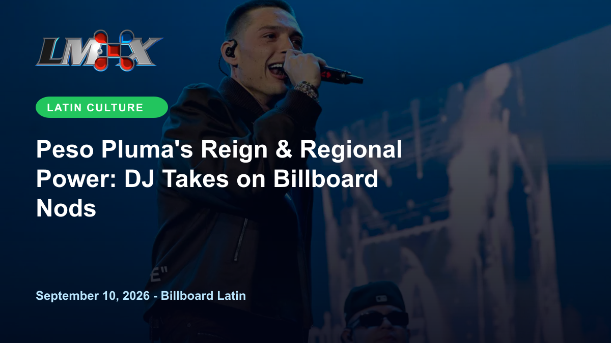 Peso Pluma's Reign & Regional Power: DJ Takes on Billboard Nods