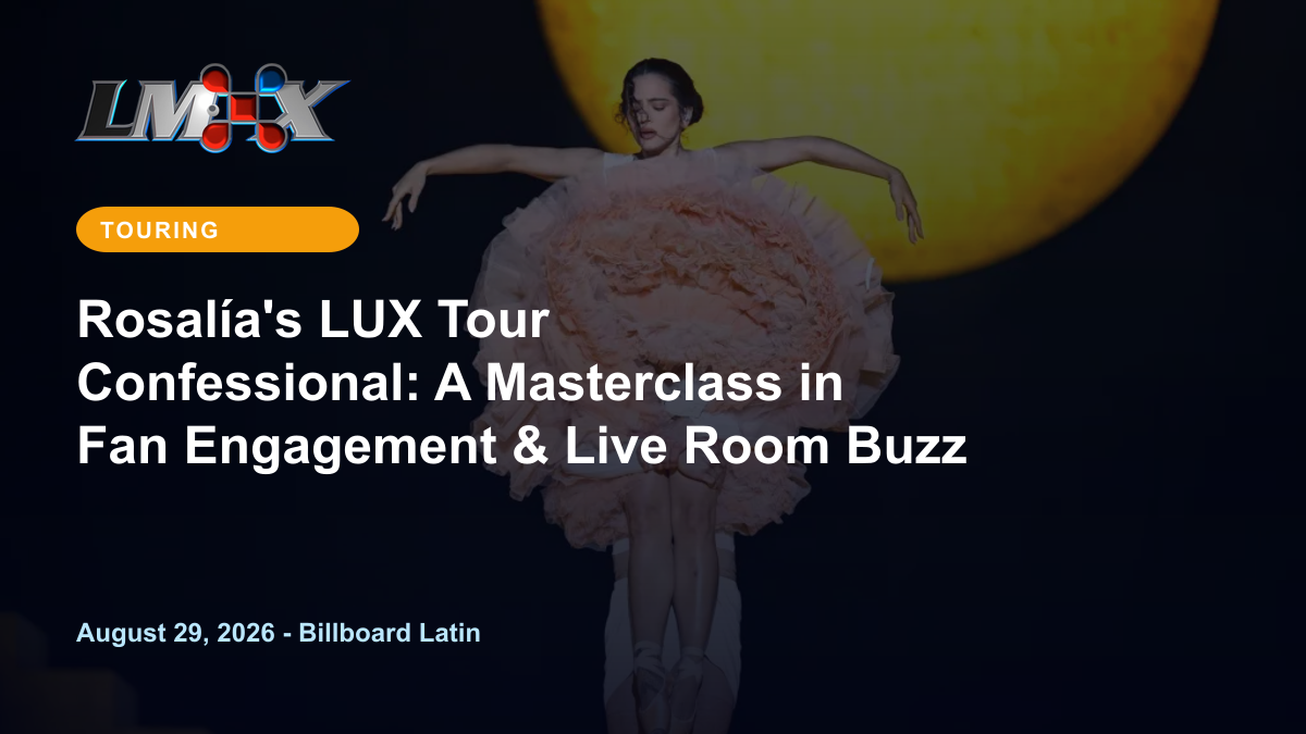 Rosalía's LUX Tour Confessional: A Masterclass in Fan Engagement & Live Room Buzz
